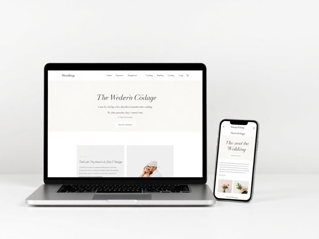 Example Modern Elegant Wedding website home page